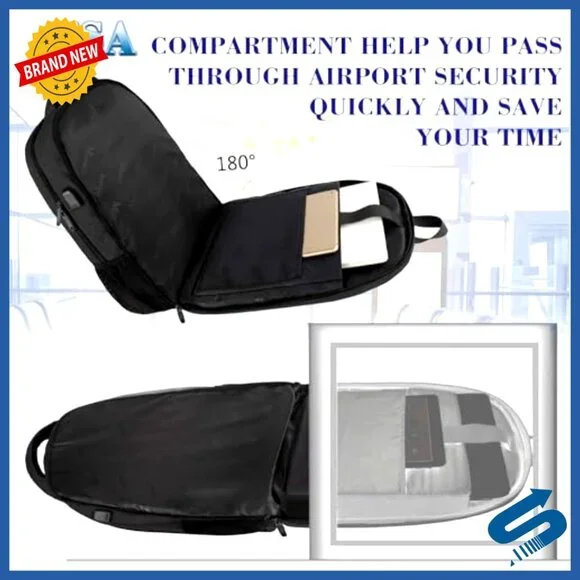 Large Travel Laptop Backpack with USB Charging Port Anti-Theft TSA Friendly